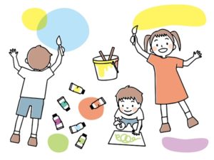 お絵描きをする子供